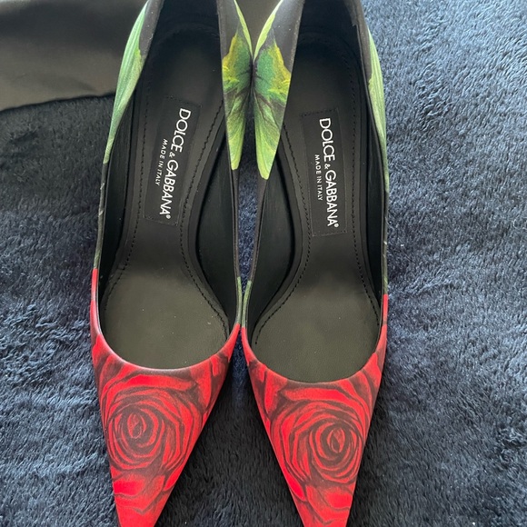 Dolce&Gabbana - Lollo floral jersey pumps - Picture 4 of 7